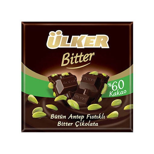 Ulker Pistachio Bitter Chocolate 80 GM
