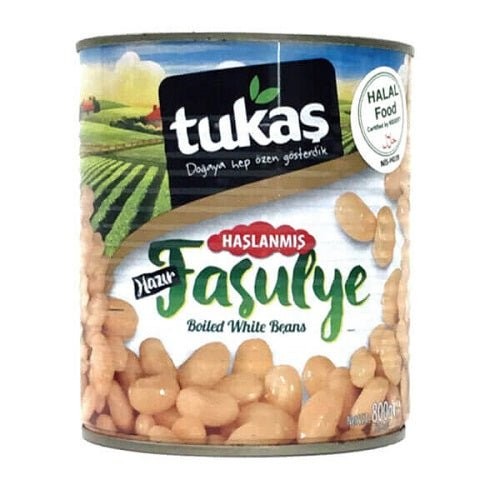 BOILED WHITE BEANS TUKAS 800 GM