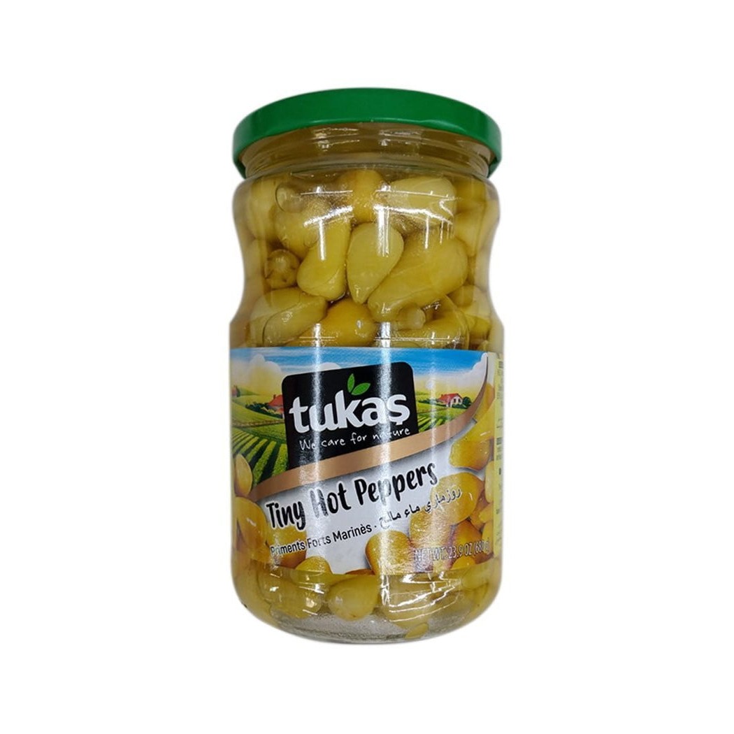 PICKLED TINY HOT PEPPERS TUKAS 680 GM
