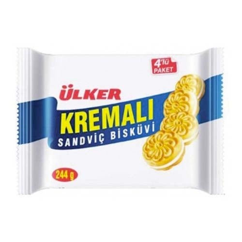 ULKER KREMALI BISKUVI 4 PK 244 GM