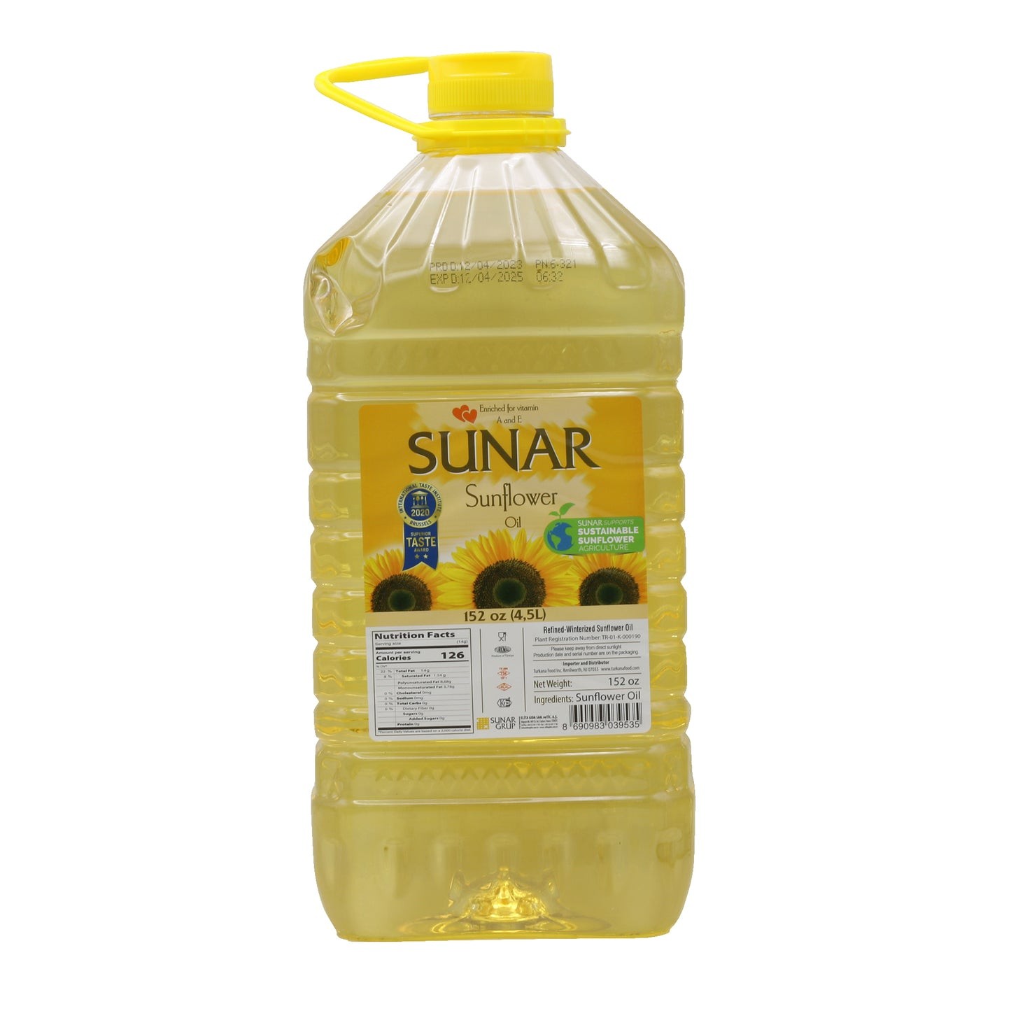 SUNAR SUNFLOWER OIL 4.5 LTR