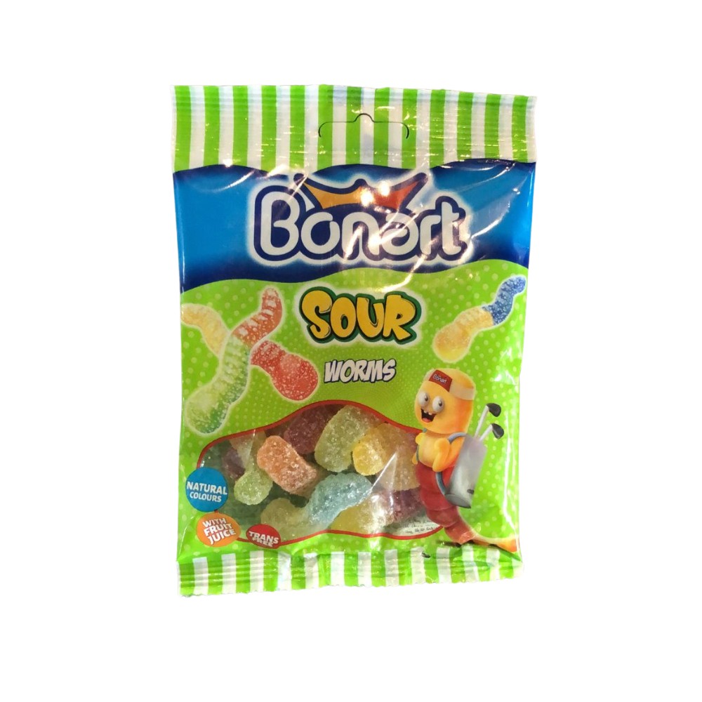 Bonart Gummy Sour Worms 80 GM