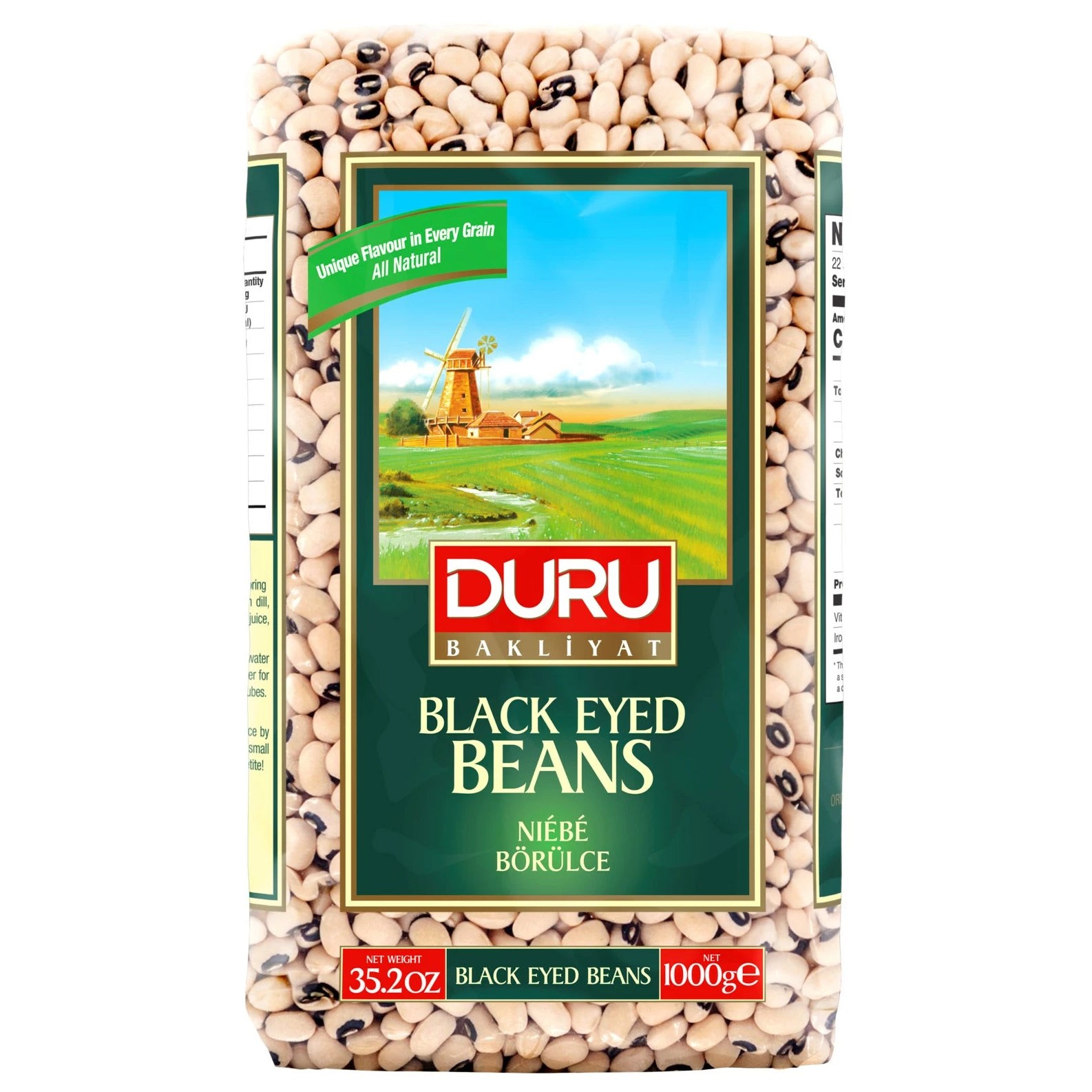 DURU BLACK EYED BEANS 1 KG