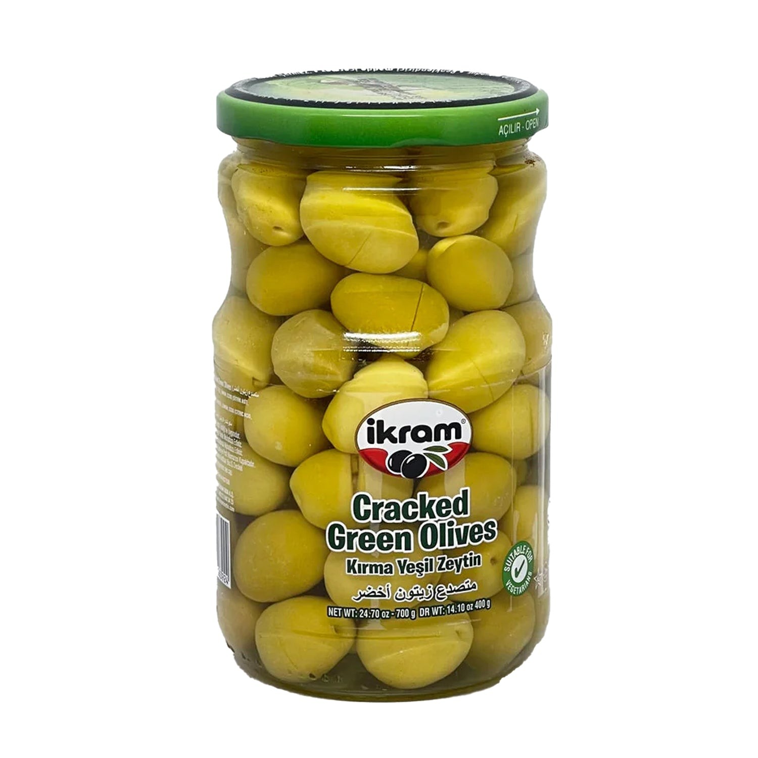 IKRAM CRACKED GREEN OLIVES 700 GM