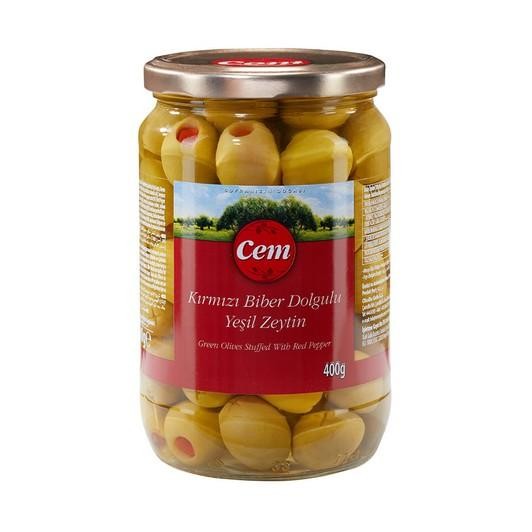CEM Green Olive With Pepper 14 OZ