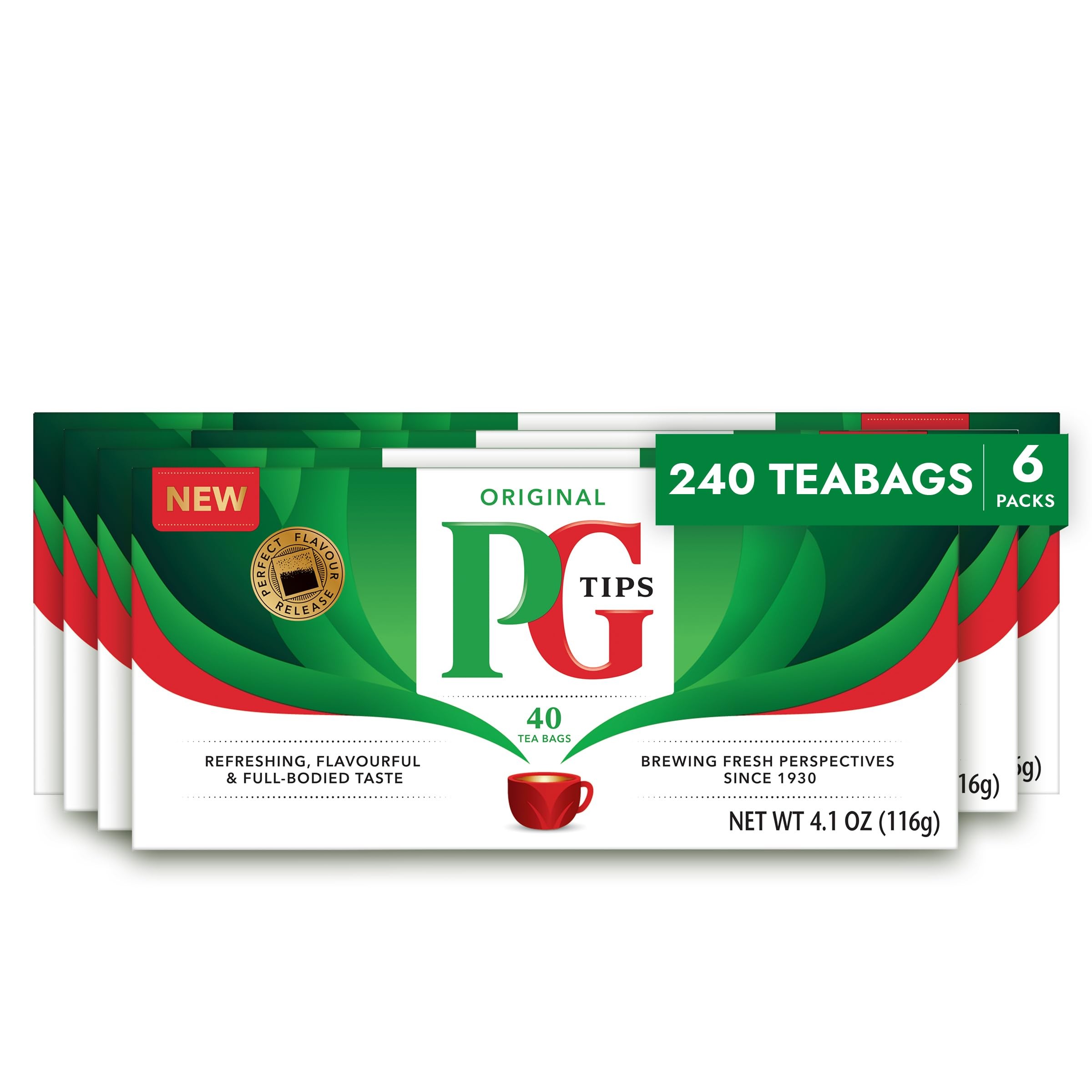 Pg Tips Premium Black Tea For A Classic Caffeinated Beverage 6 PACK