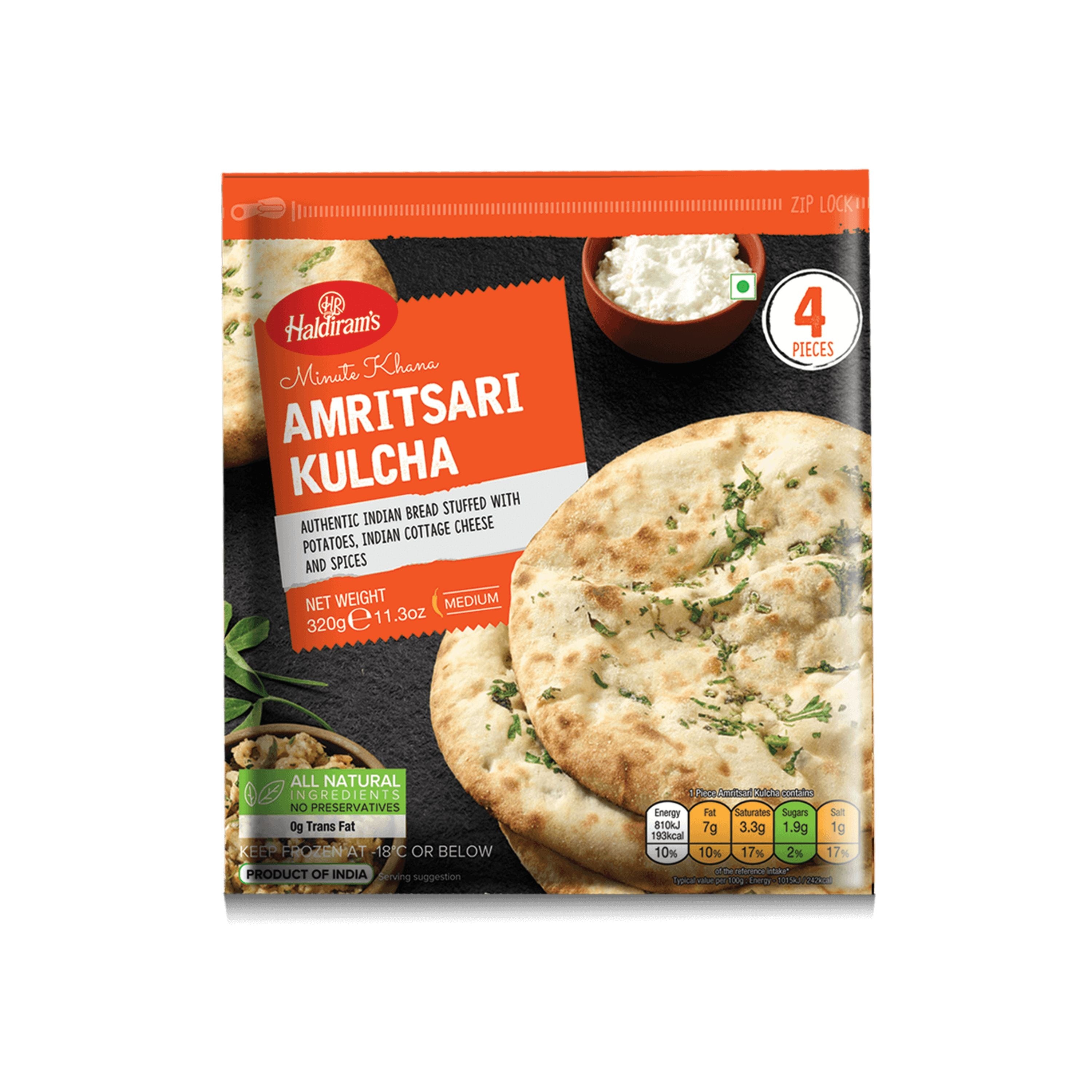 Haldirams Amritsari Kulcha 4 PCS