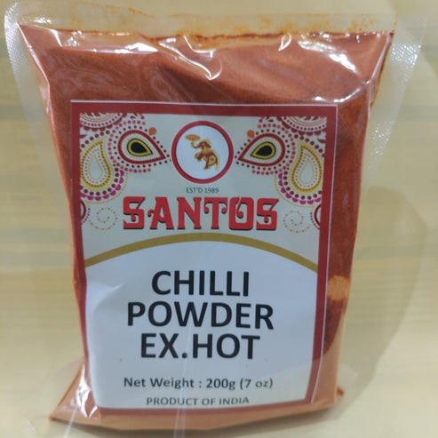 Santos Chilli Powder Extra Hot 200 GM