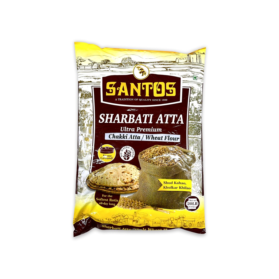 SANTOS ATTA MLT GRAIN SHARBATI 20 LBS