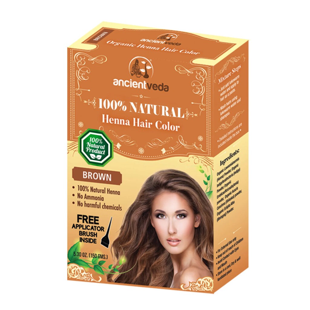 ANCIENT VEDA BROWN HENNA 1 COUNT