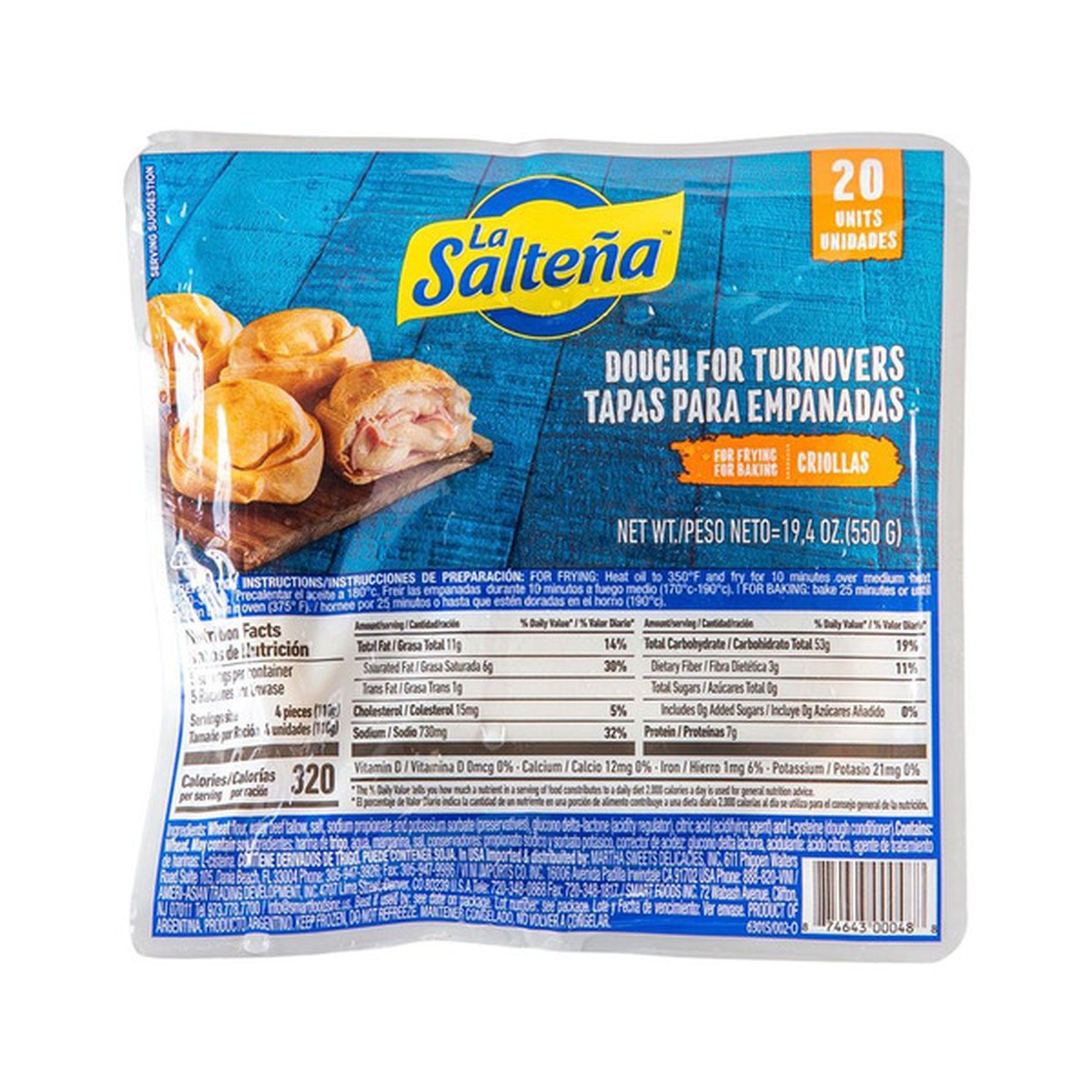 LA SALTENA CRIOLLAS 550 GM