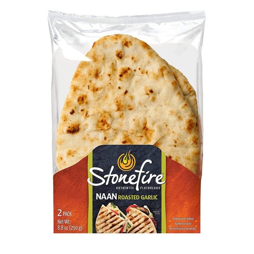 STONEFIRE BREAD INDIAN FLAT GARLIC 8.82 OZ