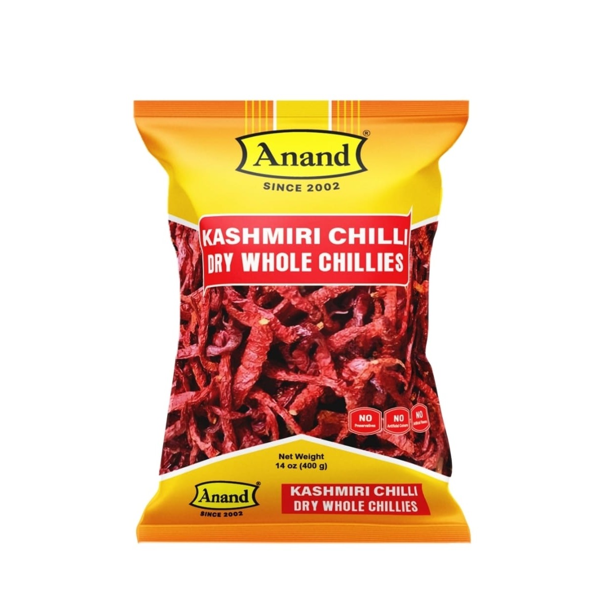 ANAND CHILLI WHOLE KASHMIRI 400 GM
