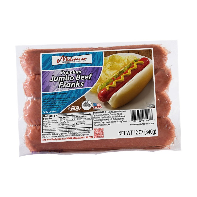 Midamar Beef Franks 340 GM