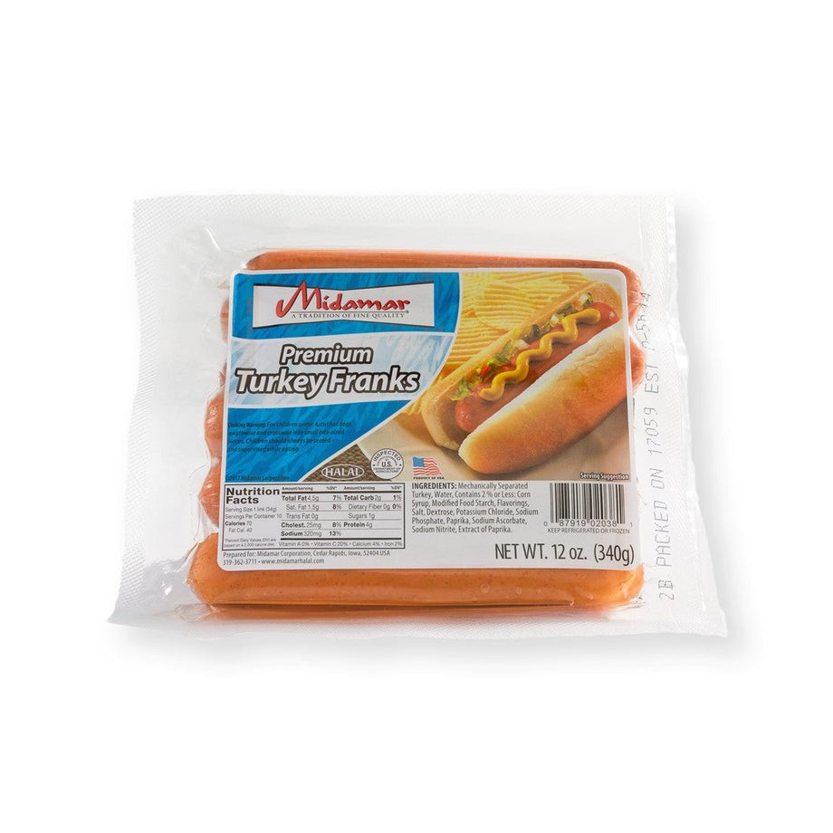 Midamar Turkey Franks 340 GM