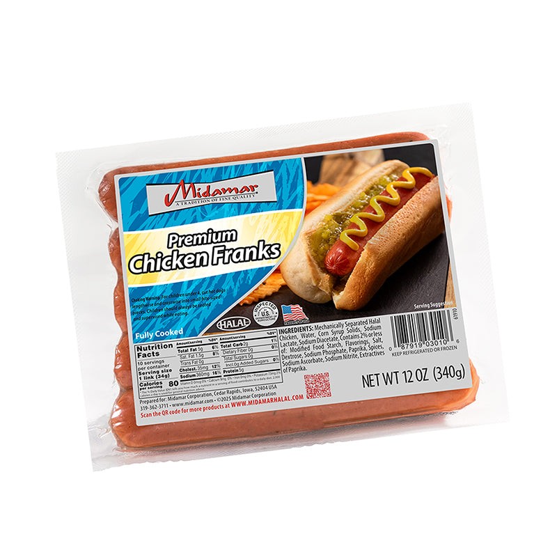 Midamar Chicken Franks 12 OZ