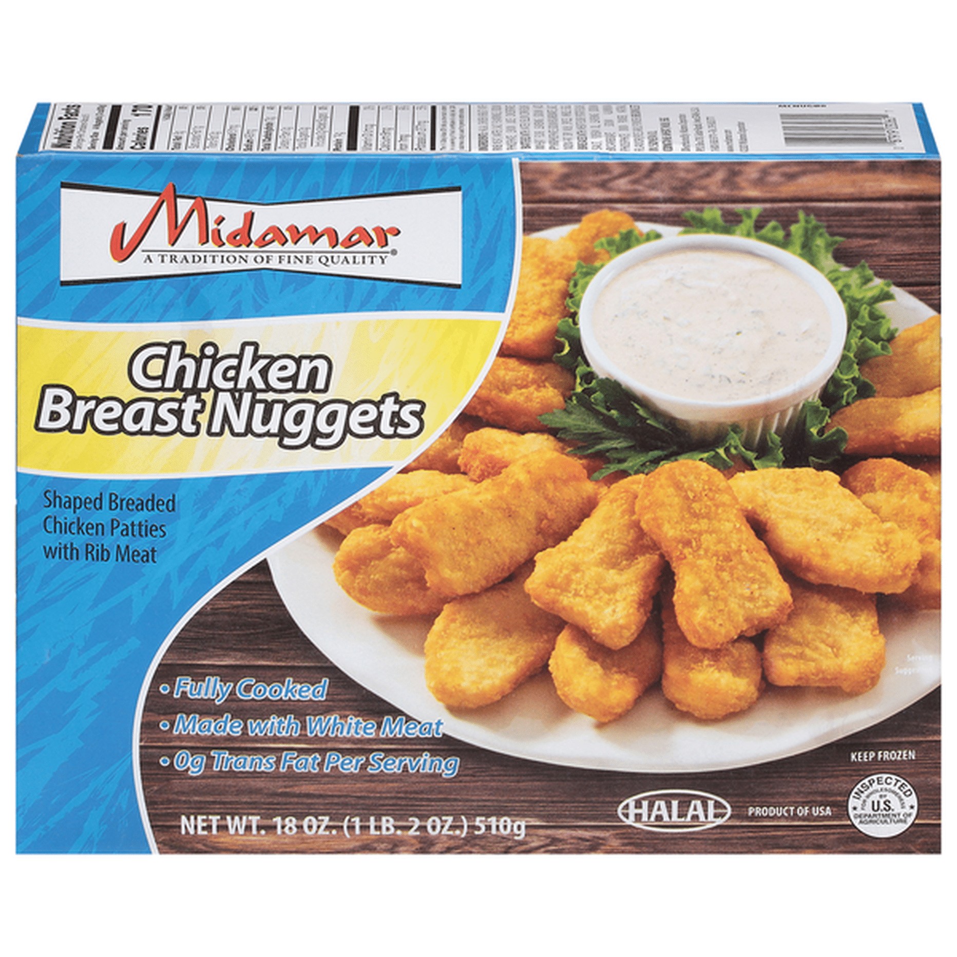 MIDAMAR CHICKEN NUGGETS 18 OZ