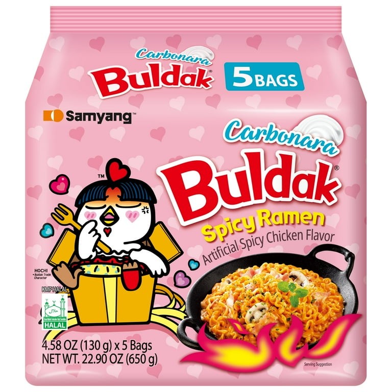 SAMYANG FOODS CO., LTD Carbonara Spicy Chicken Flavor Spicy Ramen 5 PCS