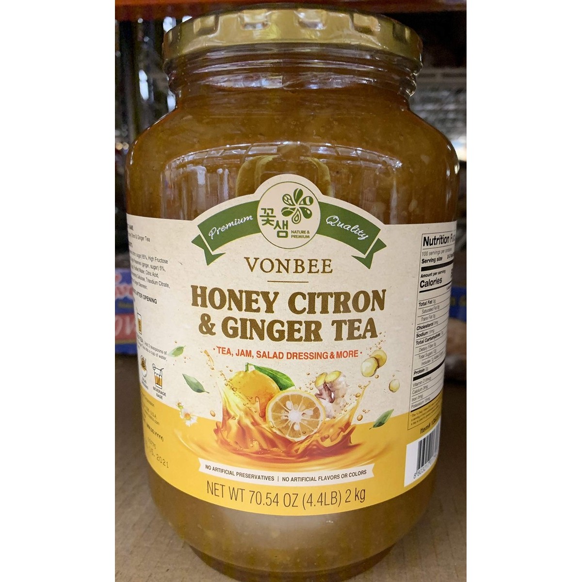 VONBEE HONEY CITRON & GINGER TEA 4.4 LBS
