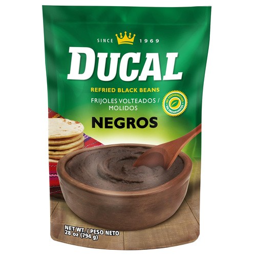 DUCAL REFRIED BLACK BEANS                28 OZ
