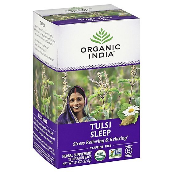 Organic India Tulsi Sleep Herbal Tea  Holy Basil 6 PACK