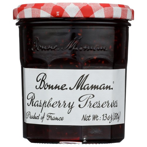 BONNE MAMAN RASPBERRY PRESERVES 13 OZ
