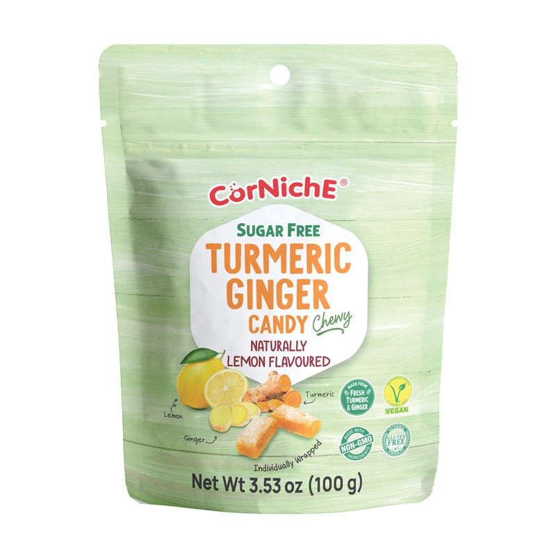 Corniche Turmeric Ginger Chewy Candy Lemon