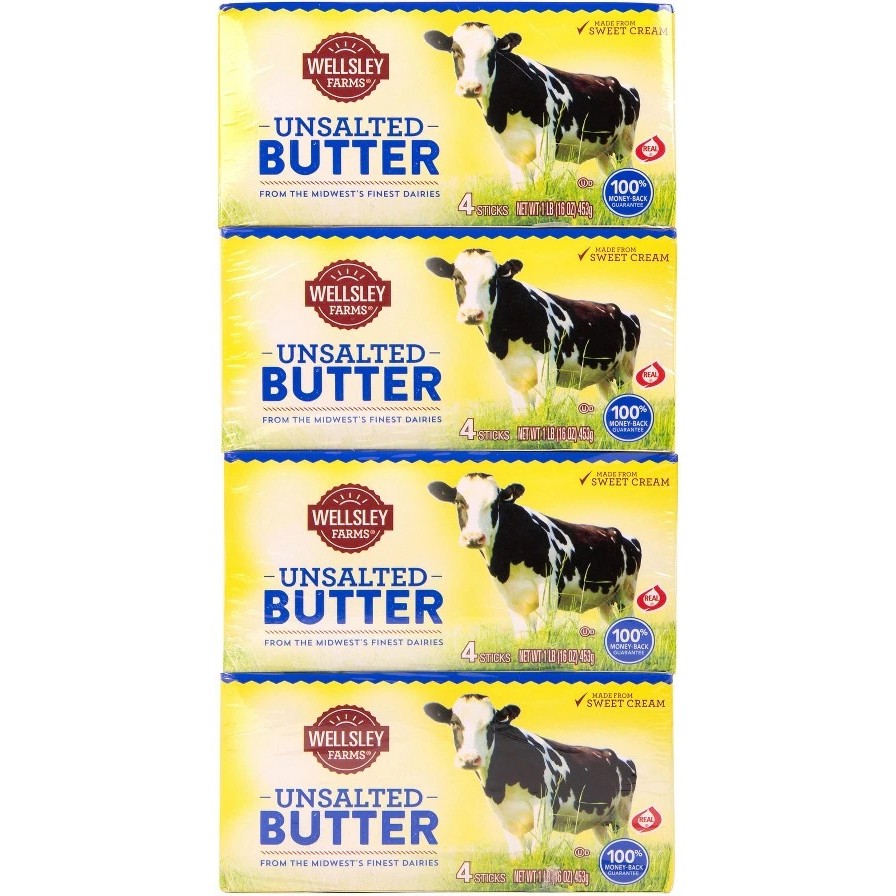 WELLSLEY FARMS UNSALTED BUTTER 1 LBS