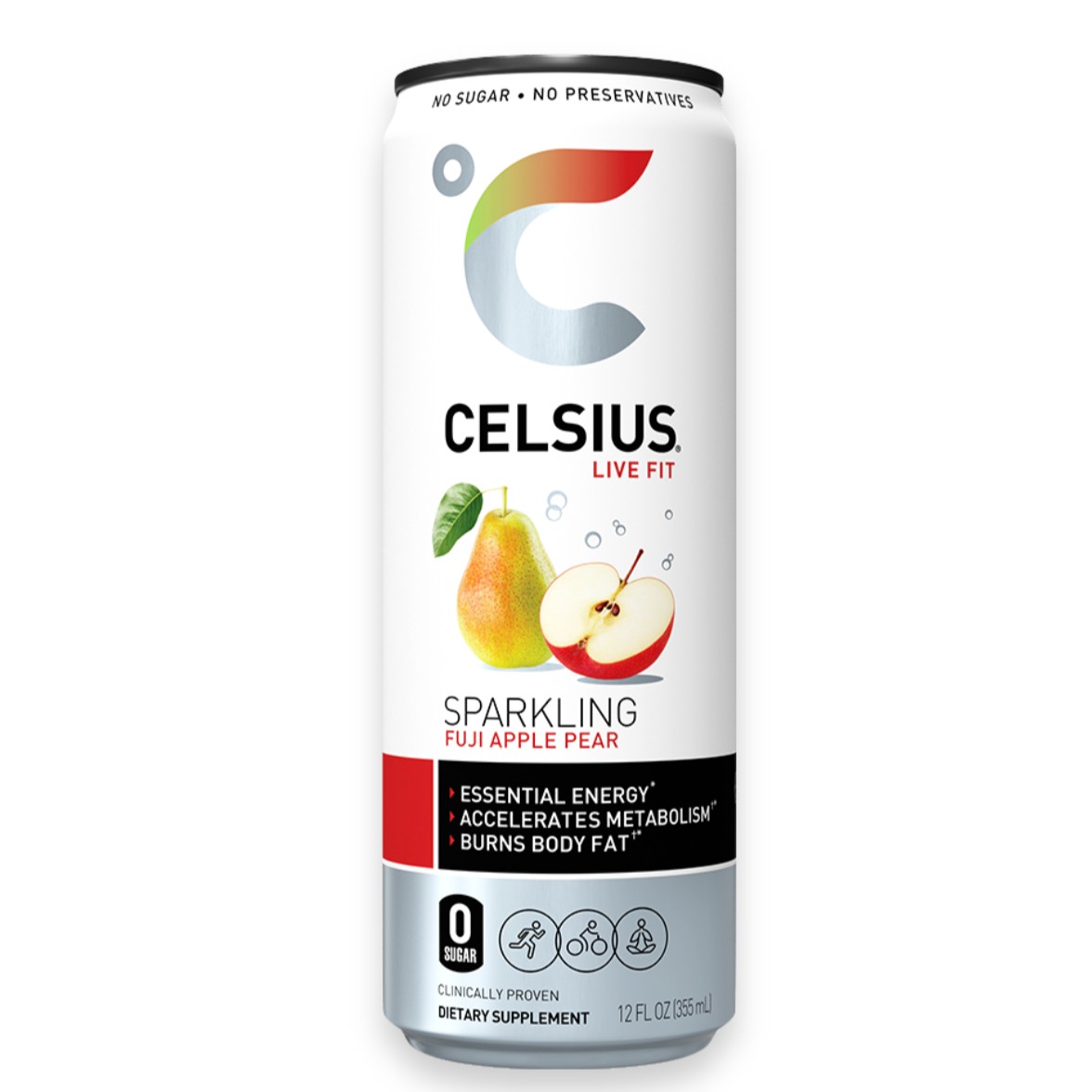 CELSIUS FUJI APPLE PEAR 12 OZ