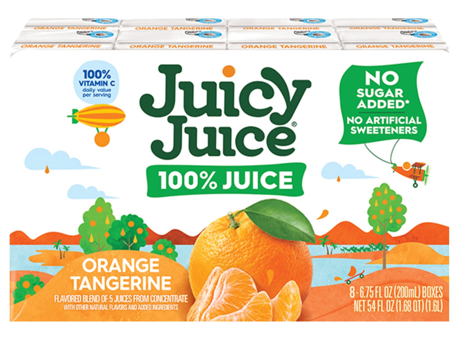 Juicy Juice Orange Tangerine 8 Pack 54 Floz