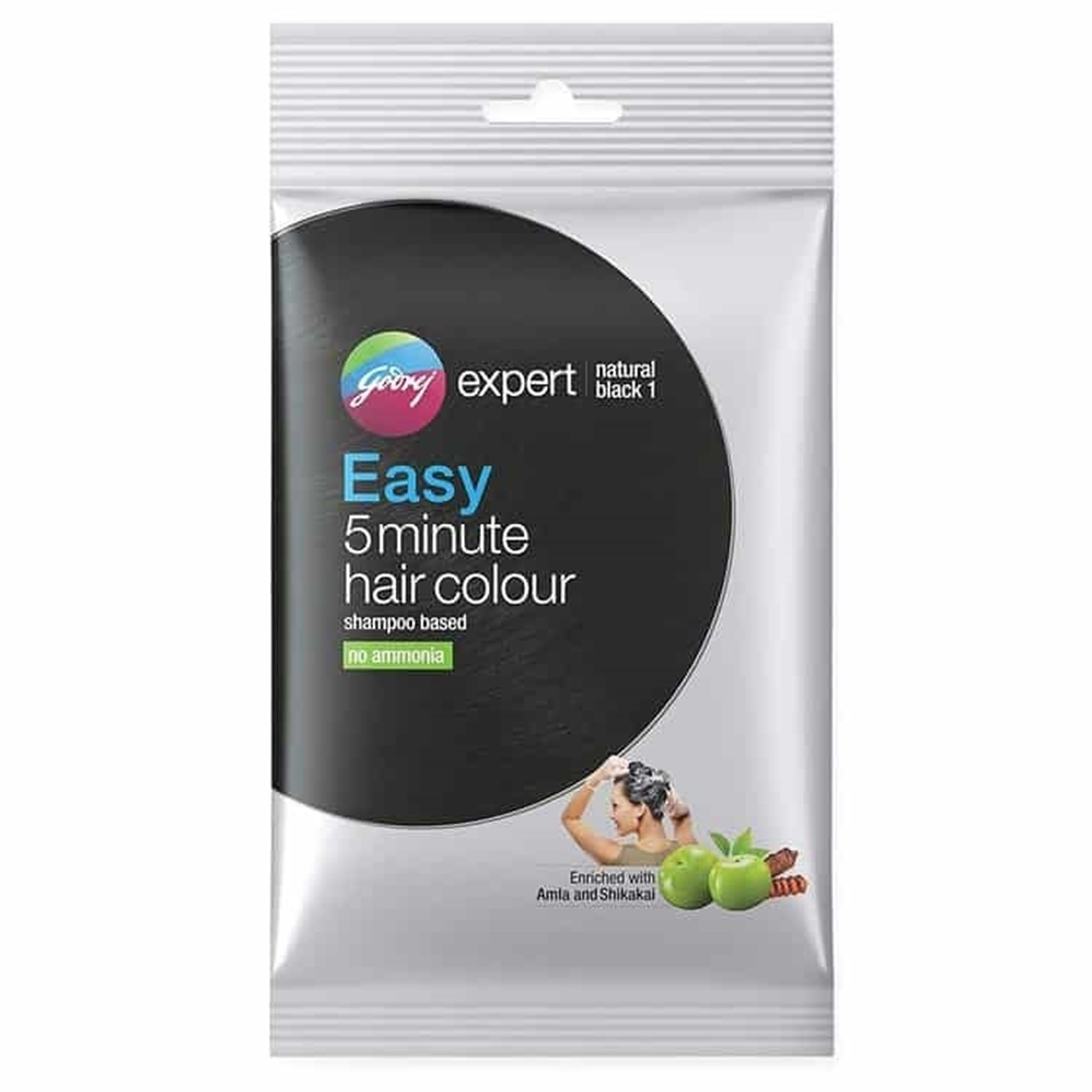 Godrej Expert Easy 5 Minutes Hair Colour Shampoo Based Single 20 ML