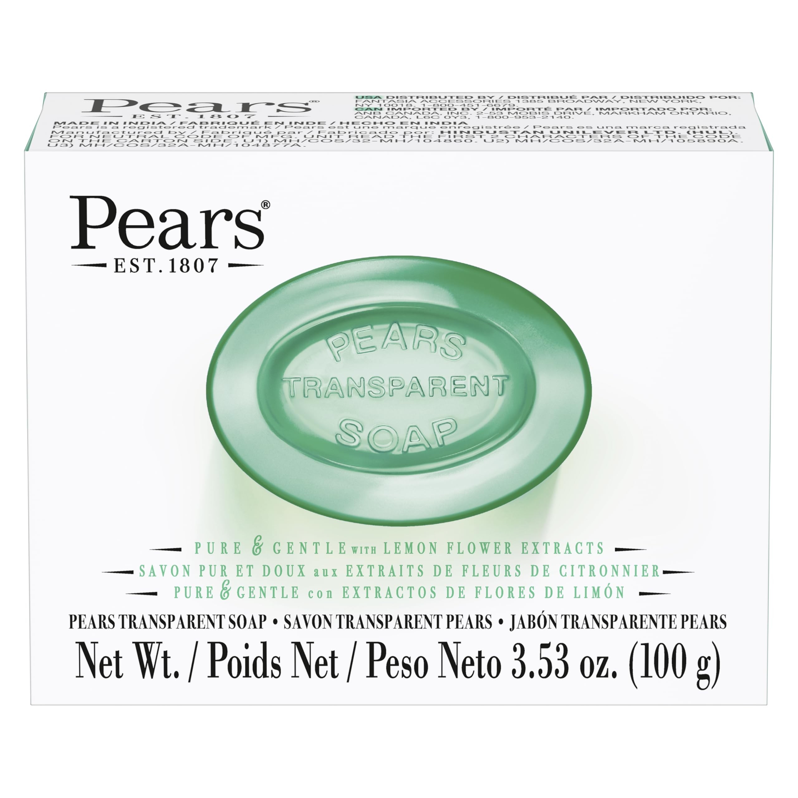 PEARS PURE N GENTLE GREEN 100 GM