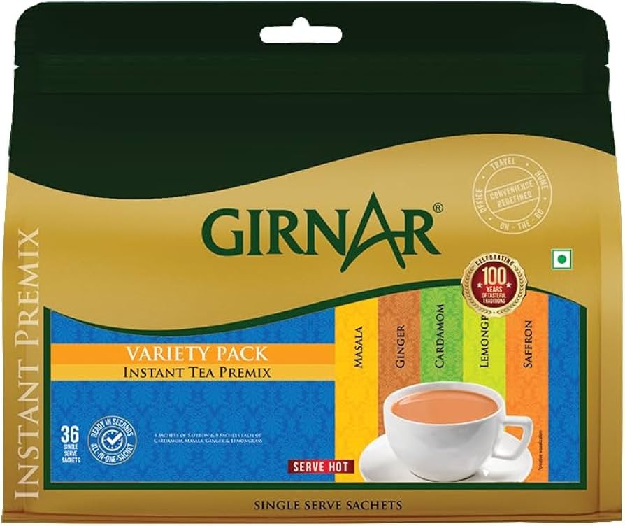 Girnar Instant Tea Premix Variety Pack 36 BAG