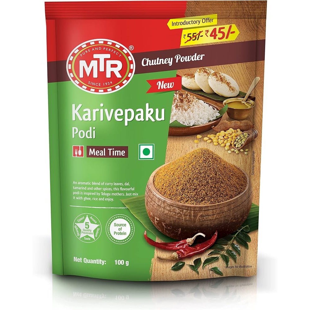 MTR FOODS MTR Karivepaku Podi 100 GM