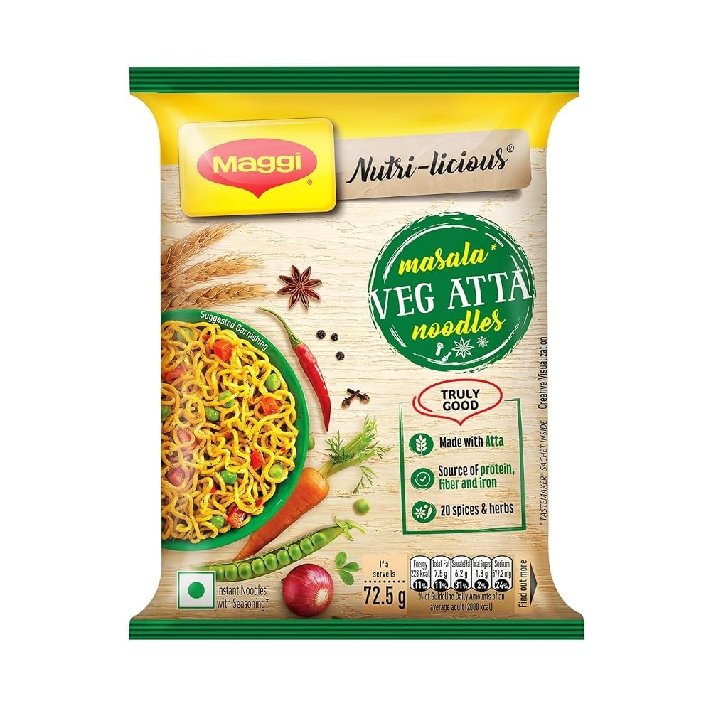 MAGGI M VEG ATTA NOODL 72.5 GM