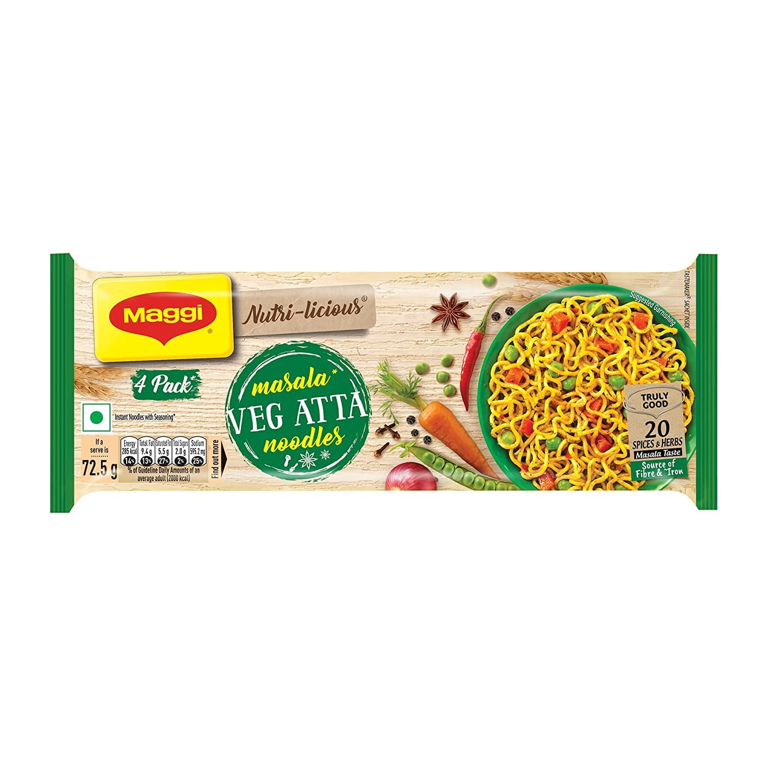 Maggi Veg Atta Noodles 290 GM
