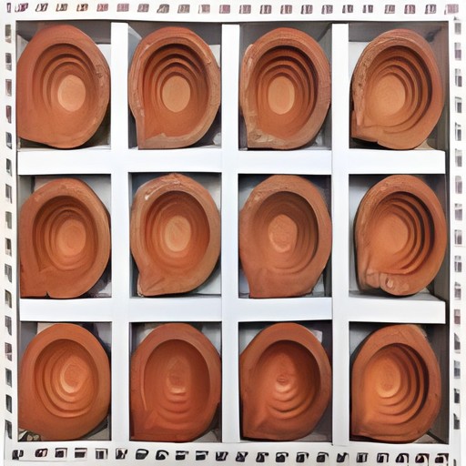 Clay Diya Plain Tray 12 Each