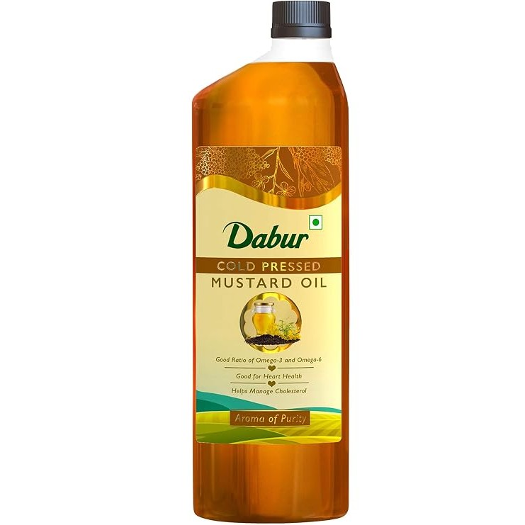 Dabur Dabur Indian Kachchi Ghani Mustard Oil 1 LTR