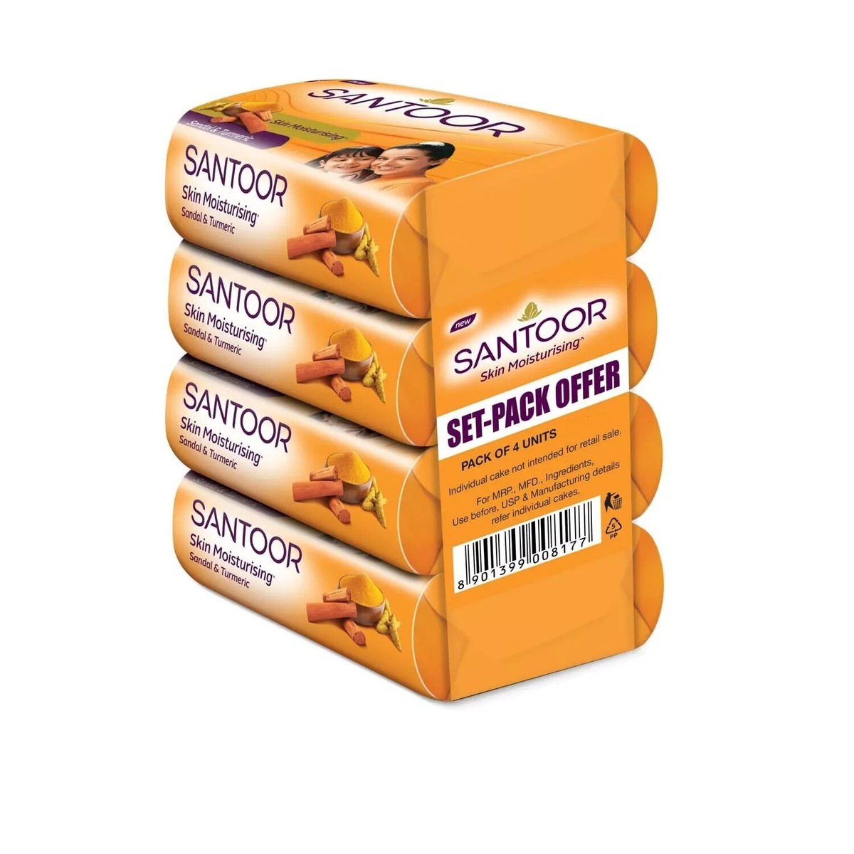 Santoor Pure Glow 75grm 4 PACK