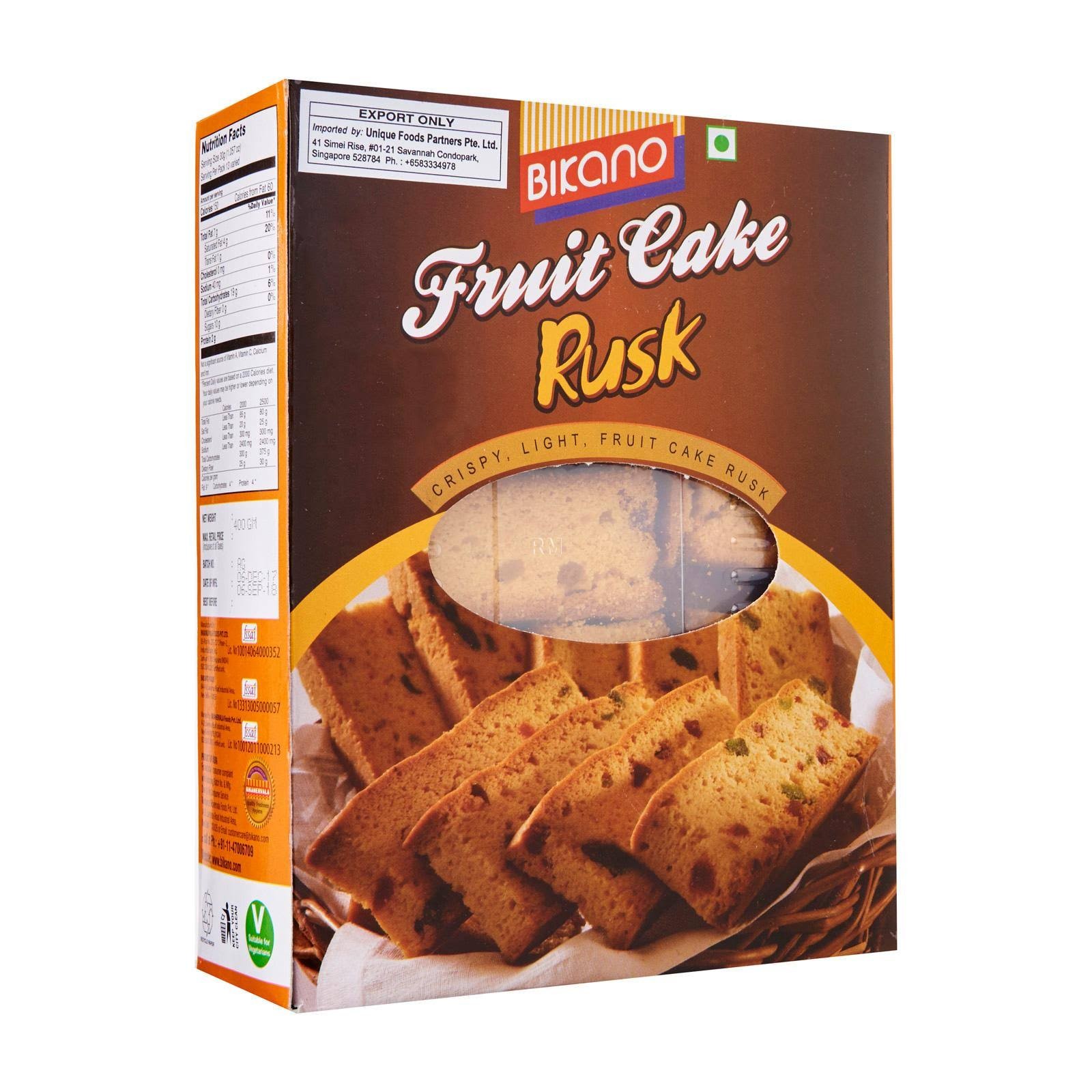BIKANO FRUIT CAKE RUSK 450 GM