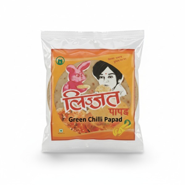 Lijjat Green Chilli Papad 200 GM