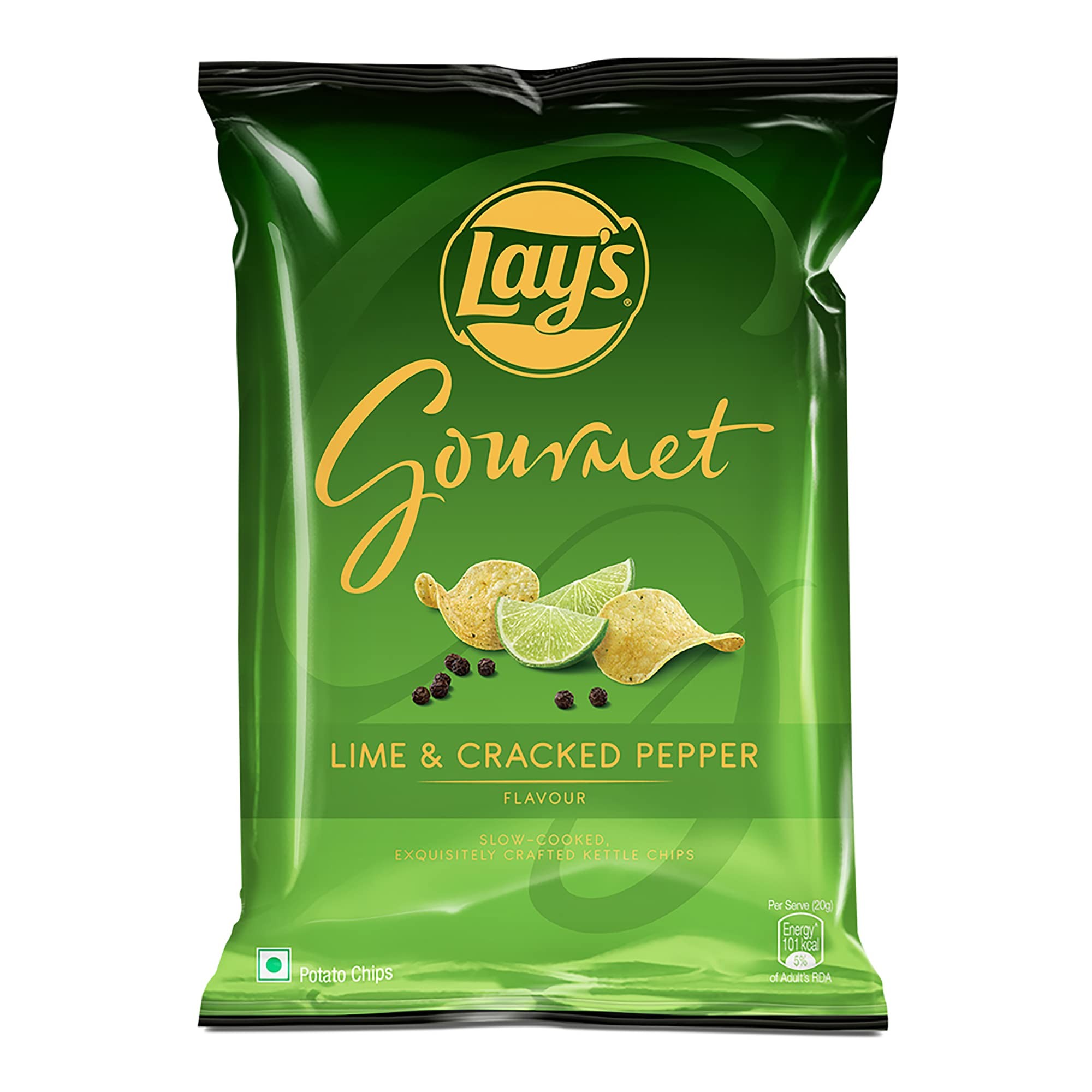 Lay's Gourmet Lime And Cracked Pepper Flavour Potato Chips 55 GM