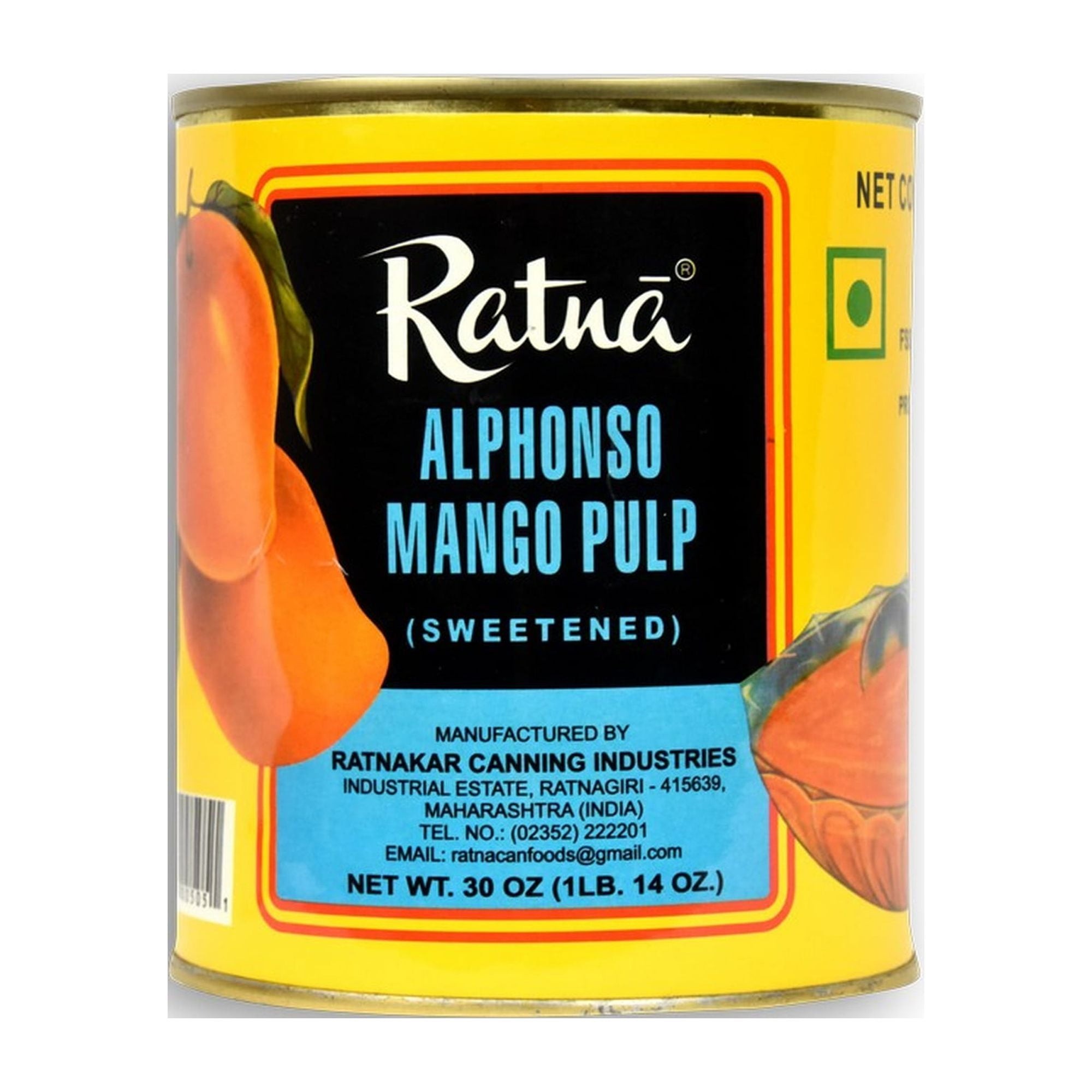 RATNA ALPHONSO MANGO PULP 30 OZ