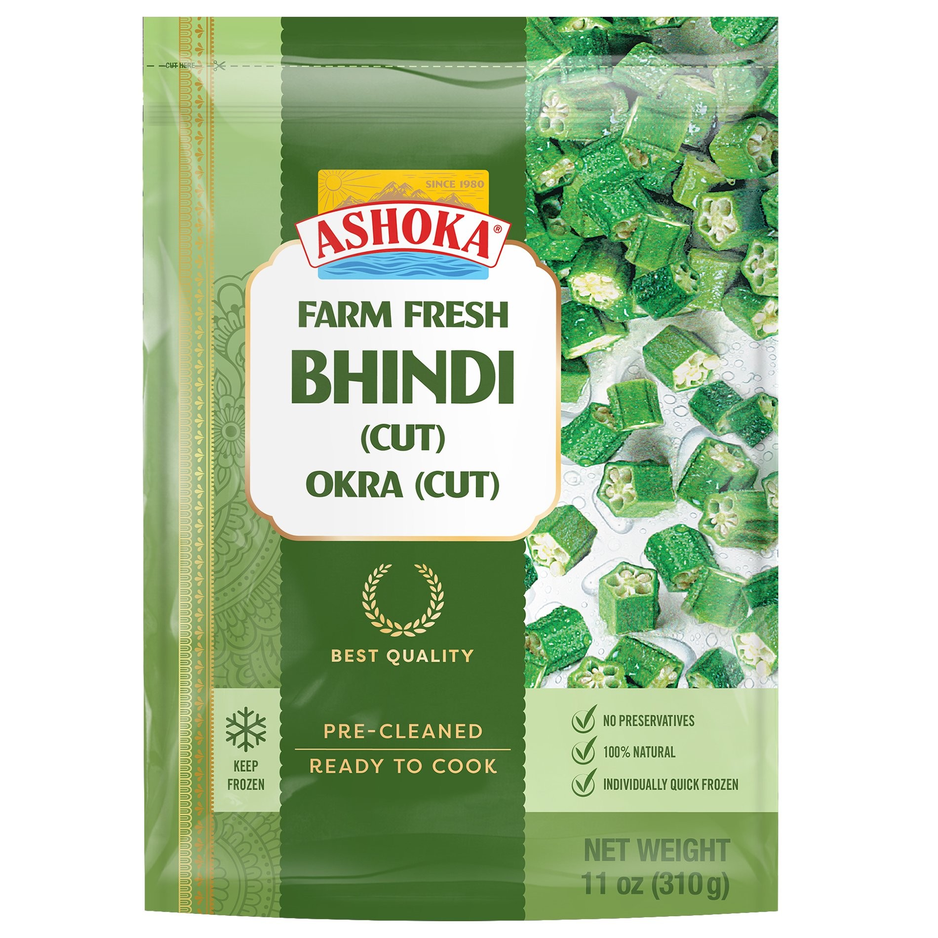 Ashoka Bhindi Okra (Cut) 11 OZ