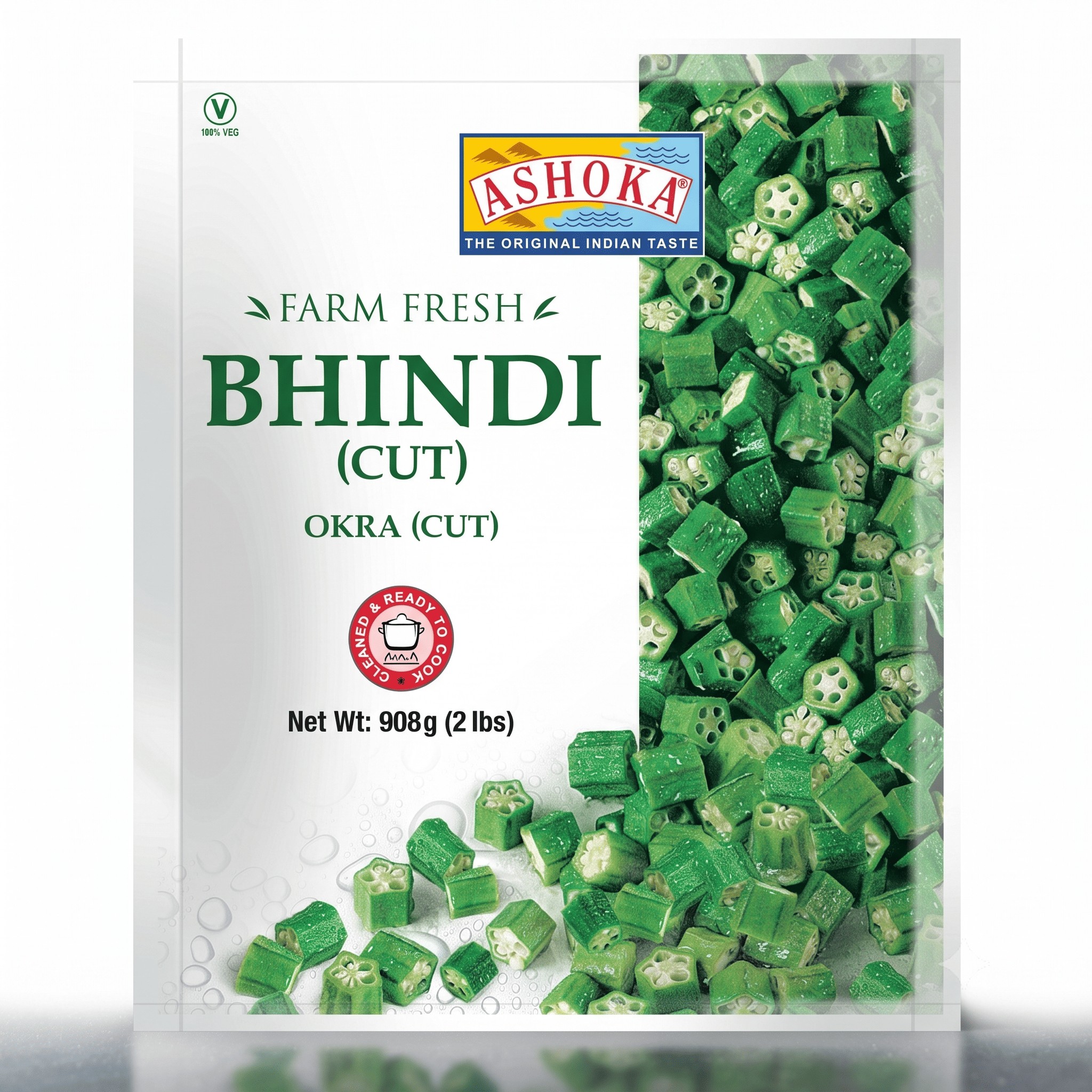ASHOKA OKRA CUT  908 GM
