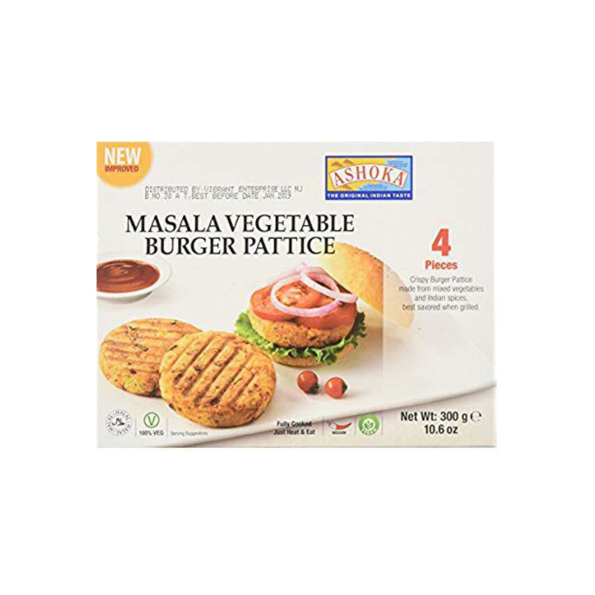Ashoka Masala Vegetable Burger 4 PCS
