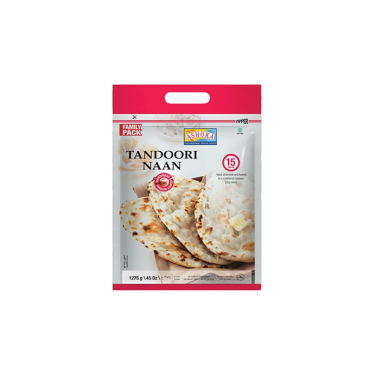 ASHOKA TANDOORI NAAN FAMILY PACK 15 PCS
