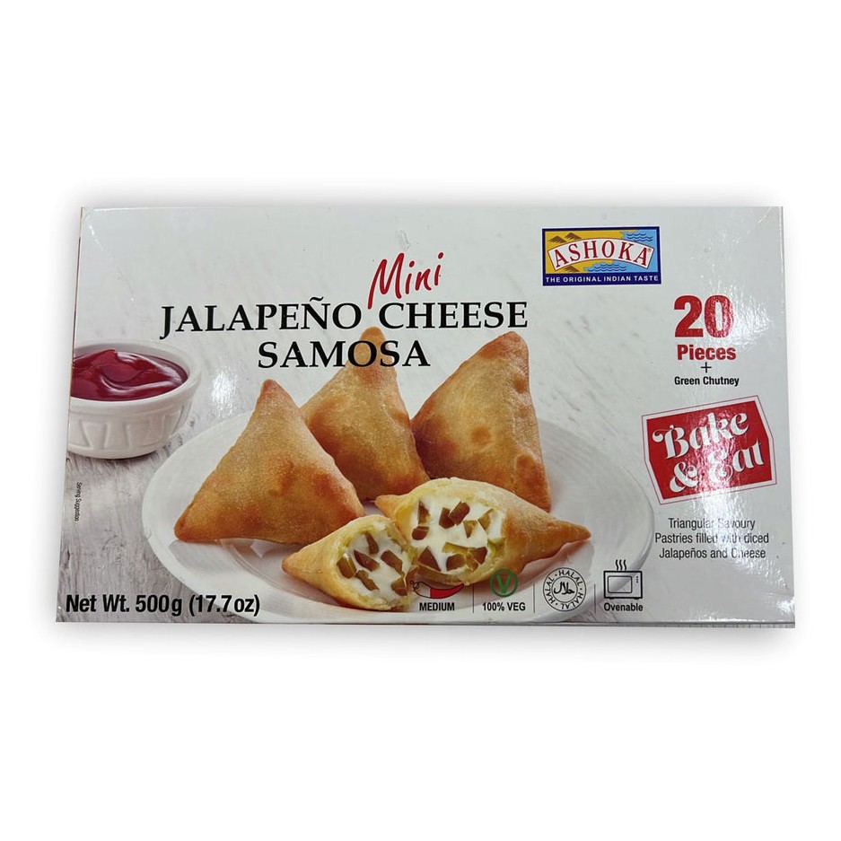 ASHOKA MINI JALAPENO CHEESE SAMOSA 500 GM