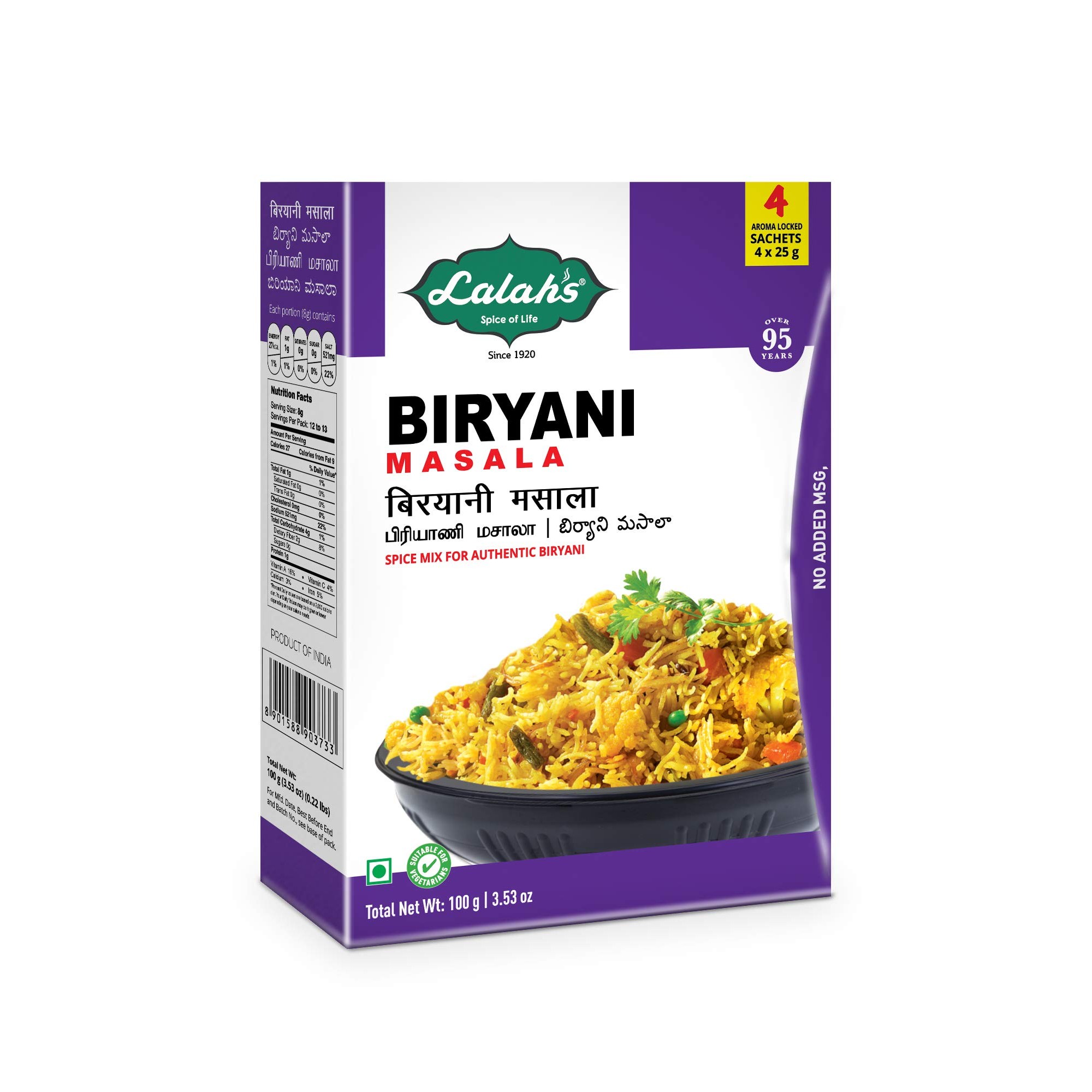 LALAHS BIRYANI BONANZA 4 IN 1 100 GM