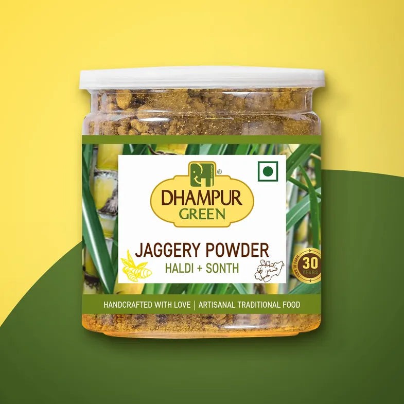 JAGGERY POWDER W/ TURMERIC & GINGER DHAMPUR GREEN 500 GM